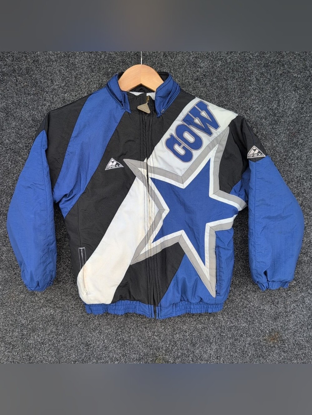 Vtg Dallas Cowboys Jacket Youth Medium Apex One Authentic ProLine NFL 90s Puffer